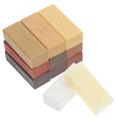 CIYODO 11 Stück Teiliges Reparaturwachs für Holzböden und Holzfurnier Natürliche Farbanpassung Schnelles Abdecken von Kratzern Rissen und Flecken Schützende Pflege für Vinyl PVC