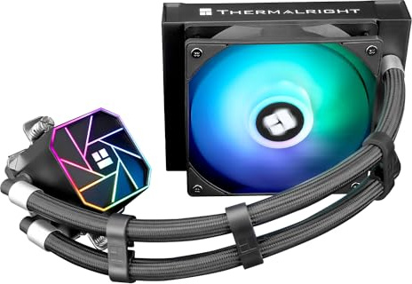Thermalright TR Aqua Elite 120 V3 AIO CPU Cooler, 120 mm Liquid Cooling, ARGB PWM Fan, Compatible with Intel LGA115X/1200/1700/1851 and AMD AM4/AM5