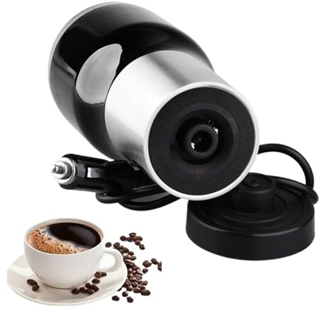 Tasse chauffante pour voiture, tasse de voyage chauffante - Chauffe-café électrique 12 V - Tasse de voyage électrique Portable, chauffe-café élégant avec poignée 450ml pour la préparation d