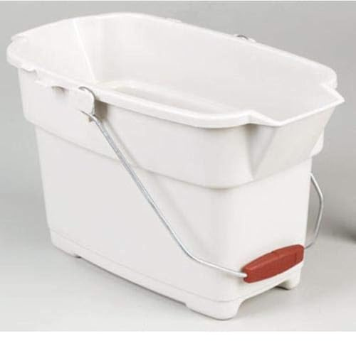 Rubbermaid Roughneck Square Bucket, 14-Quart, Bisque, Comfortable/Durable Pour Handle, Sturdy Pail Bucket for Household Cleaning/Mopping