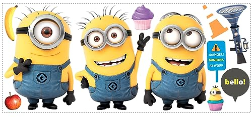 Joy Toy 20810 Wandtattoo groß Minions 1 Blatt mit 11 Elementenn