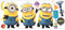 Joy Toy 20810 Wandtattoo groß Minions 1 Blatt mit 11 Elementenn