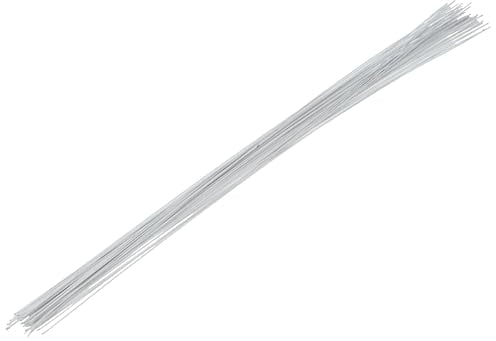 PME FW124 Set de 50 Fils pour Fleurs, Métal, Blanc, 0.1 x 0.1 x 36 cmFW124