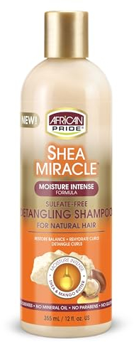 African Pride Shea Butter Miracle Detangling Shampoo 12oz (2 Pack) by African Pride