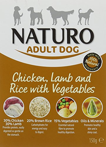 Naturo Wet Dog Food Adult Chicken/Lamb and Rice 150 g, Pack of 10