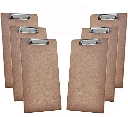 Acrimet Legal Size Clipboard - Low Profile Clip Clip, Hardboard, Smooth Finish, FSC Certified, 6 Pack