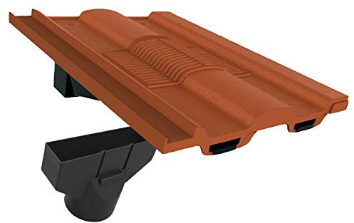 Terracotta Castellated Roof Tile Vent & Adapter, Marley Ludlow Redland Sandtoft
