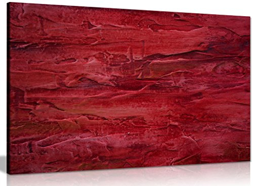Abstract Red Modern Art Canvas Wall Art Picture Print (24x16in)