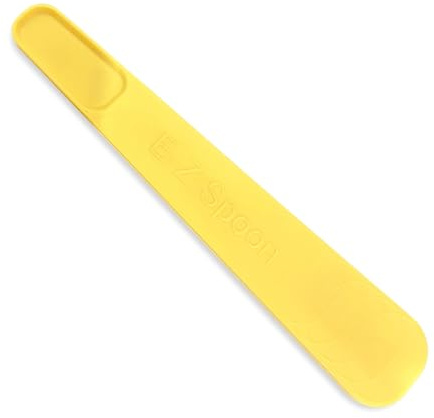 Deizang E-Z Spoon - Cuchara de alimentación moderna de silicona amarilla suave, 1 unidad