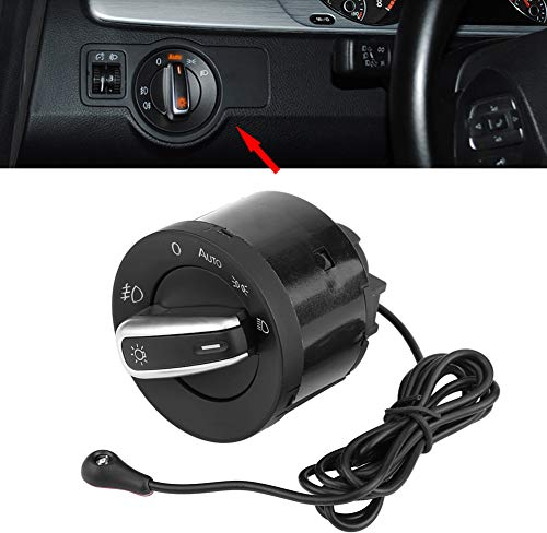 Keenso Auto Lichtschalter Modul, Auto Scheinwerferschalter Lichtschalter mit Lichtsensor Scheinwerferschalter 1Z0941431K für MK5 MK6