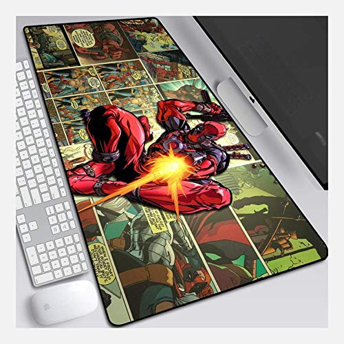 Mouse Mat Deadpool 900X400mm Mouse Pad,Perfect precision and speed Gaming Mouse Mat with 3mm-Thick Base,for notebooks, PC, I