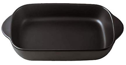Black Small Ceramics Rectangular Baking Dishes with Handle for Oven Ceramic Baking Pan Lasagna Casserole Pan Individual Bakeware 9x5 inch