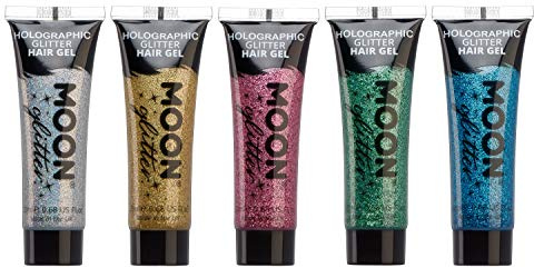 Moon Glitter - Holographic Glitter Hair Gel - 20ml (Set of 5)
