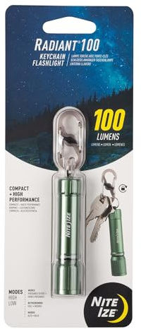 Nite Ize R100F-08-R7 Radiant 100 Keychain EDC Flashlight, Olive