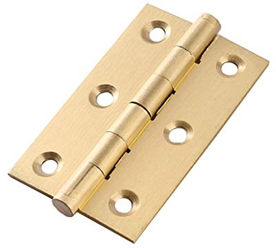 Scharniere aus massivem Messing, klein, für Küchenschränke, Türscharniere, robust, 2 Stück (5,6 cm)