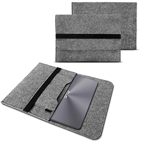 NAUC Schutzhülle kompatibel für Asus Vivobook 14 Hülle Notebook Sleeve Laptop Tasche hochwertiger Filz Laptoptasche 14 Zoll, Farben:Grau
