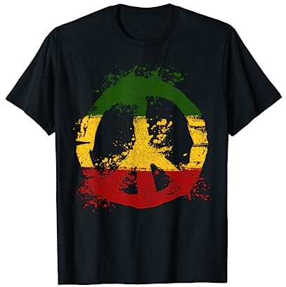 Reggae Musik Rastafari Peace Rasta Jamaica Geschenk T-Shirt