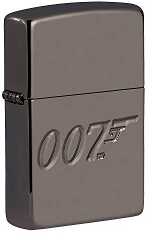 ZIPPO – Sturmfeuerzeug, James Bond 007, Deep Carve, Armor Black Ice, nachfüllbar, in hochwertiger Geschenkbox
