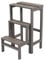 TOMAINO - Stufen Klappbarer Hocker, Trittleiter 3 Holz - Giulietta - rutschfest, Platzsparend, Buchenholz, Tritthocker Klappbar, Für Haushalt & Küche (Taupe)