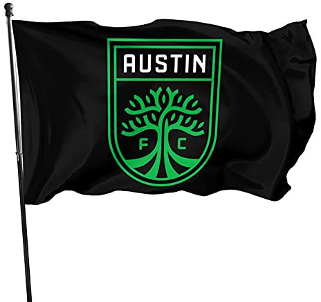 Dittelle A-Ustin FC-Flagge für den Außenbereich, 90 x 150 cm, Innendekoration, Banner, Fuß, Polyester, farbbeständig, 90 x 150 cm