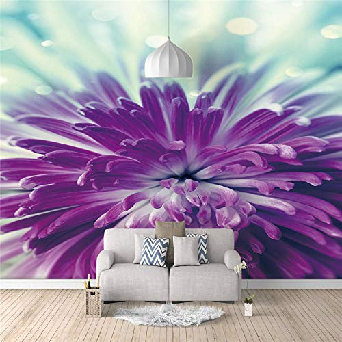 Fototapete lila Blume 200X250cm Selbstklebend Wandgemälde Wand Dekoration Schlafzimmer Tapete