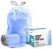 Plasticplace Code H Compatible (100 unités) Sacs de Recyclage Bleus Doublures de Poubelle à Cordon 9 gallons / 34 litres 18,5 x 28