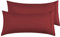 Kissenbezug 50x90 cm 2er Set - Kopfkissenbezug Mikrofaser Premium Superweicher - Kissenhülle 50x90 cm - Burgundisch