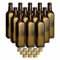 gouveo Lot de 12 bouteilles en verre 500 ml Maraska - antique - avec bouchon à vis doré - bouteille colorée 0,5 l à remplir - bouteille de liqueur, bouteille d'huile, bouteille de vinaigre (MFEA500G)