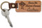 Porte clé personnalisable en bois avec un texte et une image. Un cadeau original et unique à offrir pour faire passer un message Marron