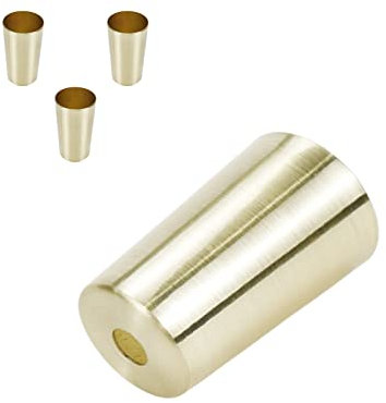 Crapyt Lot de 4 capuchons de pieds de meubles en laiton doré - Hauteur : 5 cm - Matériel décoratif classique - Pour cuisine, salle de bain, chambre à coucher, table, armoire, lit