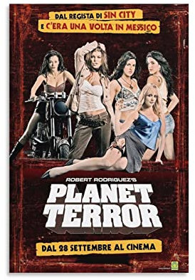 Planet Terror Benutzerdefiniertes Poster Filmposter für Zimmer Ästhetische Kunst Poster Wandkunst Poster Dekoratives Gemälde Leinwand Wandkunst Wohnzimmer Poster Schlafzimmer Gemälde 20 x 30 cm