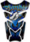 RAFCAR 3D Motorrad Tank Pad Gel Protector Aufkleber Bandit Tankpad Hülle for Suzuki Bandit 600 650 1200 1250 65 0s 600S Abs (Farbe : Blau)