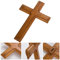 Wandmontierte Kreuze Jesuskreuz, katholisches Kruzifix, Jesus Christus, Holzkreuze, Party Meditation Religiöse Heimdekoration, Rustikale Christliches Wandkreuz, ideal für Mann Schlafzimmer (Aprikose)