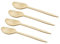 MAQA 200 pz Cucchiaini piccoli in legno di betulla 9.6 cm, posate in legno per gelati e dolci, cucchiaini per finger food