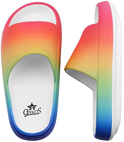 ydscsci Womens Mens Slides Pool Sliders Shower Shoes Beach Sandals Bathroom Slippers Thick Sole Non Slip Comfy colour Size 3-4