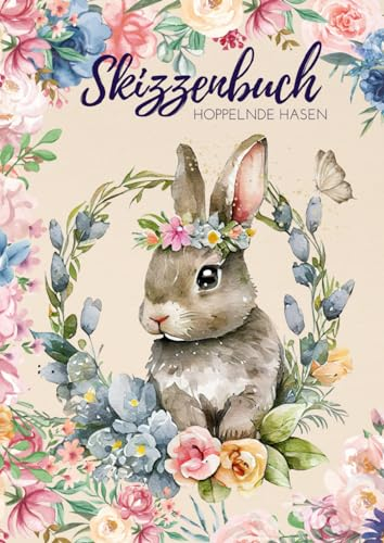 Mein Ostern Skizzenbuch / Hoppelnde Hase Notizbuch Journal Tagebuch für Kinder: Blanko Malbuch zum zeichnen, schreiben und malen A4 Format Skizzenheft 112 Seiten (Osterzauber by Madame Doro)