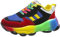 Regenbogen-Schuhe, Regenbogen-Turnschuhe im Freien for Damen, Leichter Modus, Bunte Sportschuhe, Straßenmode, Dicke Sohle, Laufschuhe (Color : Blue, Size : 40 EU)
