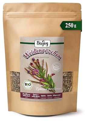 Biojoy BIO Weidenröschen, kleinblütig, getrocknet, Weidenröschen Tee, 250 g | Weidenröschenkraut, Kräutertee lose, geschnitten, Epilobium parviflorum L.