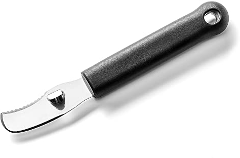 Forgast Cuchillo Pelador de Cítricos Decorativo | Pelador Profesional de Limones, Naranjas, Pomelos | Longitud 18 cm | Mango de Material Sintético | Parte Funcionante Fabricada en Acero Inoxidable