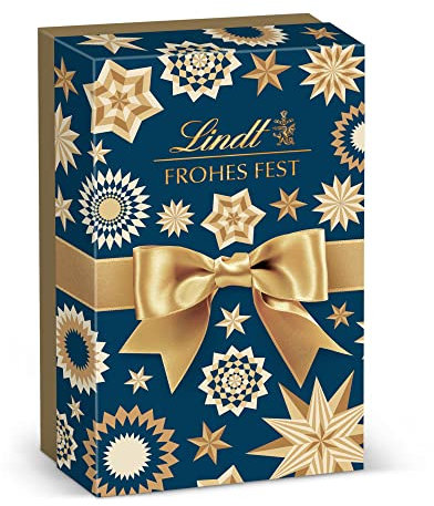 Lindt Schokolade Santa Box | 248 g | Weihnachtliche Box gefüllt mit Santa und verschiedenen LINDOR Kugeln | Weihnachts Schokoladengeschenk
