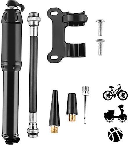 Bike Pump,Portable Aluminum Alloy Bicycle Tire Pump,100psi Mini Bicycle Pump With Needle Frame Mount For Bikes With Schrader Valve Or Presta Valve For Mountain Bike Charging Basket Cycling Accessories