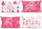 Miaikoe Weihnachtskissenbezüge 30x50 Set von 4 Weihnachtsdekoration Bäume Hirsch Schneemann Frohe Weihnachten Dekorative Urlaub Bauernhaus Kissenbezüge für Urlaub Weihnachtsdekoration (Rosa)