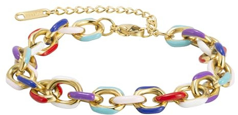 Joo&Rind Bracciali Donna oro Bracciale Donna Acciaio Inossidabile Placcato Oro 18k, Bracciale impilabili per gioielli da donna Regalo