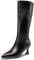 NobleOnly Donna Medio Tacco Heel Chiusa a Punta Cerniera Ballo Dress Metà polpaccio Stivali Casual Inverno Scarpe 6 CM Heels Nero 38 EU