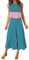 FANCYINN Combinaisons 2 pièces pour femmes - Chemise longue basique Pantalon taille haute Combinaisons Top rose et pantalon bleu vert assortis XXL