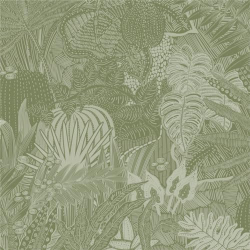 Timeet Peel and Stick Wallpaper Green Leaves Contact Paper 41x300cm(16.14in x 118.11in) Sticky Back Plastic Paper Nature Style Self Adhesive Wallpaper Leaf Foliage Waterproof Vinyl Film