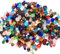 Lot de 250 perles de cristal de Bohême, en verre CZ tchèques, tailles mélangées, mélange de couleurs, mélange de couleurs