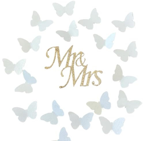 NHQ Happy Birthday Konfetti,Tischdeko Geburtstag,100 PCS Schmetterling Dekoration,Streudeko,Konfetti Geburtstag,Geburtstagsdeko Tisch,Tisch Deko,Tischdeko zur Konfirmation,Glitzer Deko