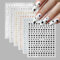 6 fogli adesivi per unghie a forma di stella, autoadesivi, per nail art, Doji, glitter a stella, con strass, accessori per la progettazione delle unghie, colore nero 3D, metallico, argento, oro, punk