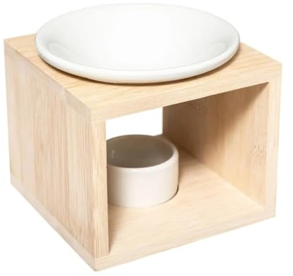 Comptoir de la Bougie - Brûle-Parfum en Céramique Bambou 11cm Naturel